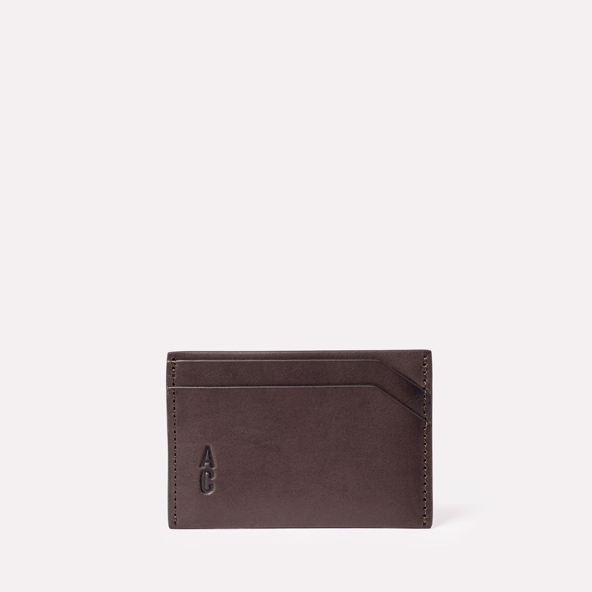 Pete Leather Card Holder in Bog