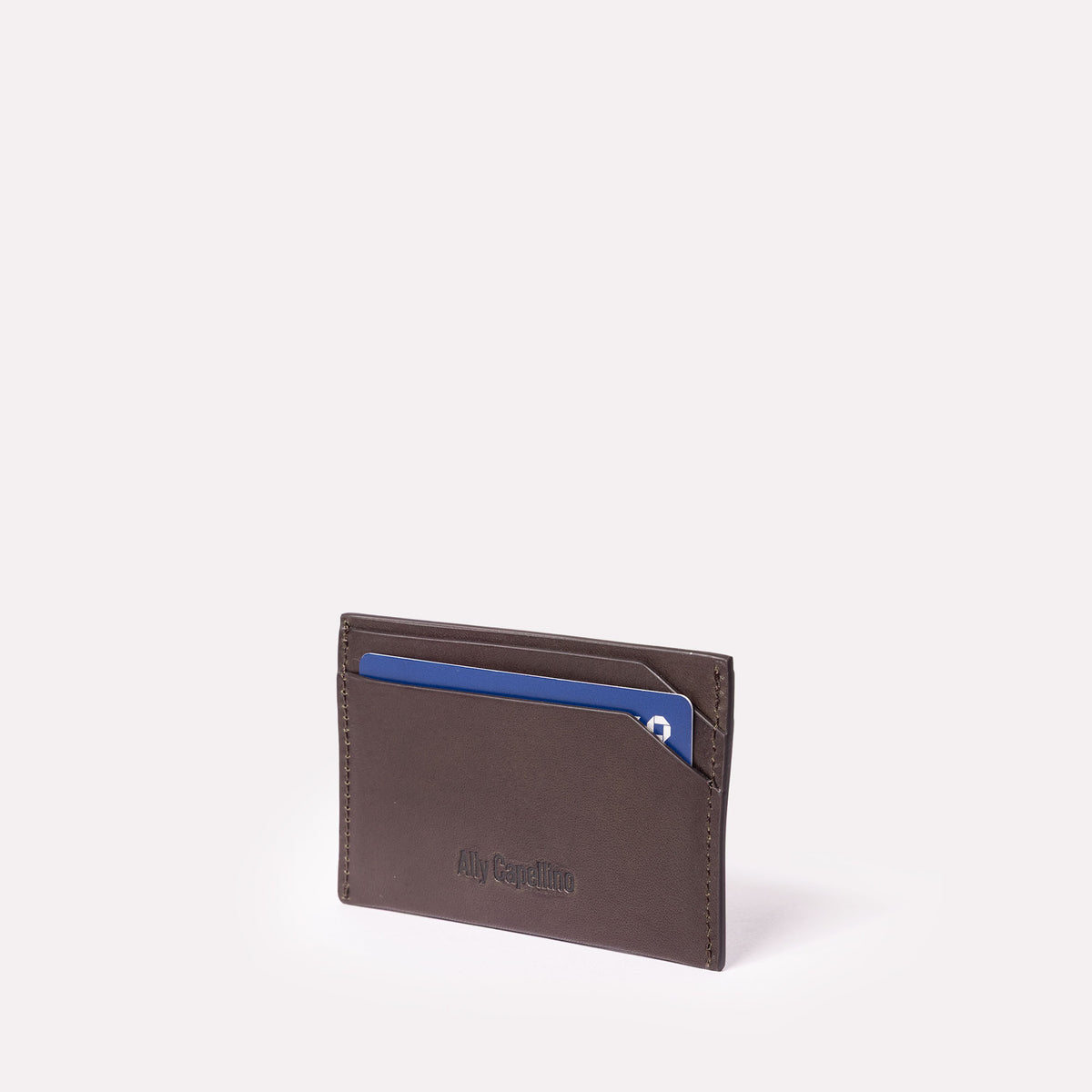 Pete Leather Card Holder in Bog