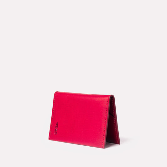 Petra Leather Bifold Cardholder in Berry
