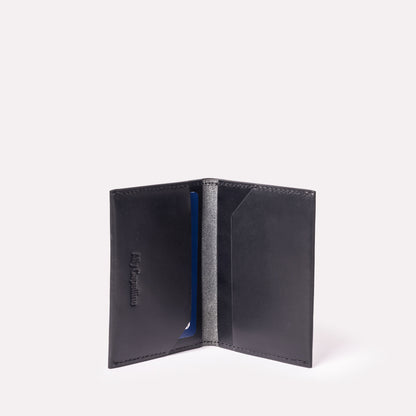 Petra Leather Bifold Cardholder in Black