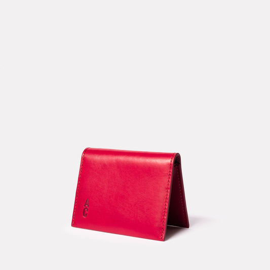 Riley Leather Coin Card Purse in Berry