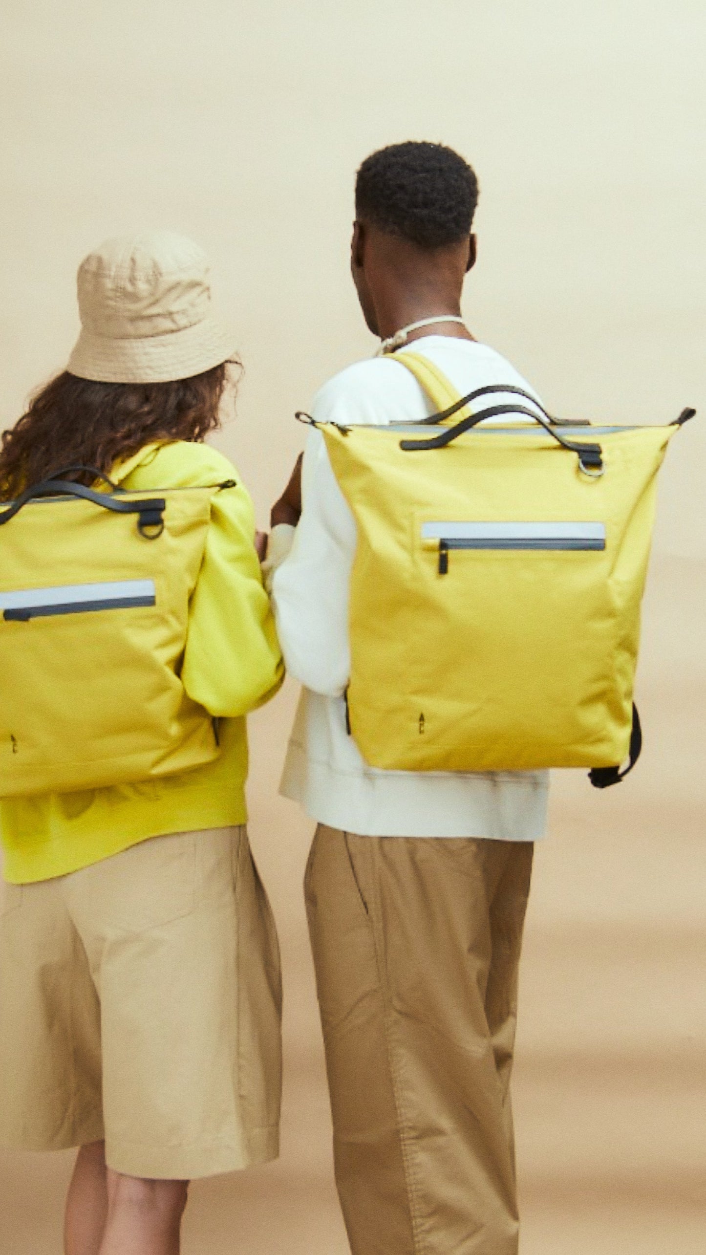 Hoy Travel Cycle Recycled Backpack in Lemon