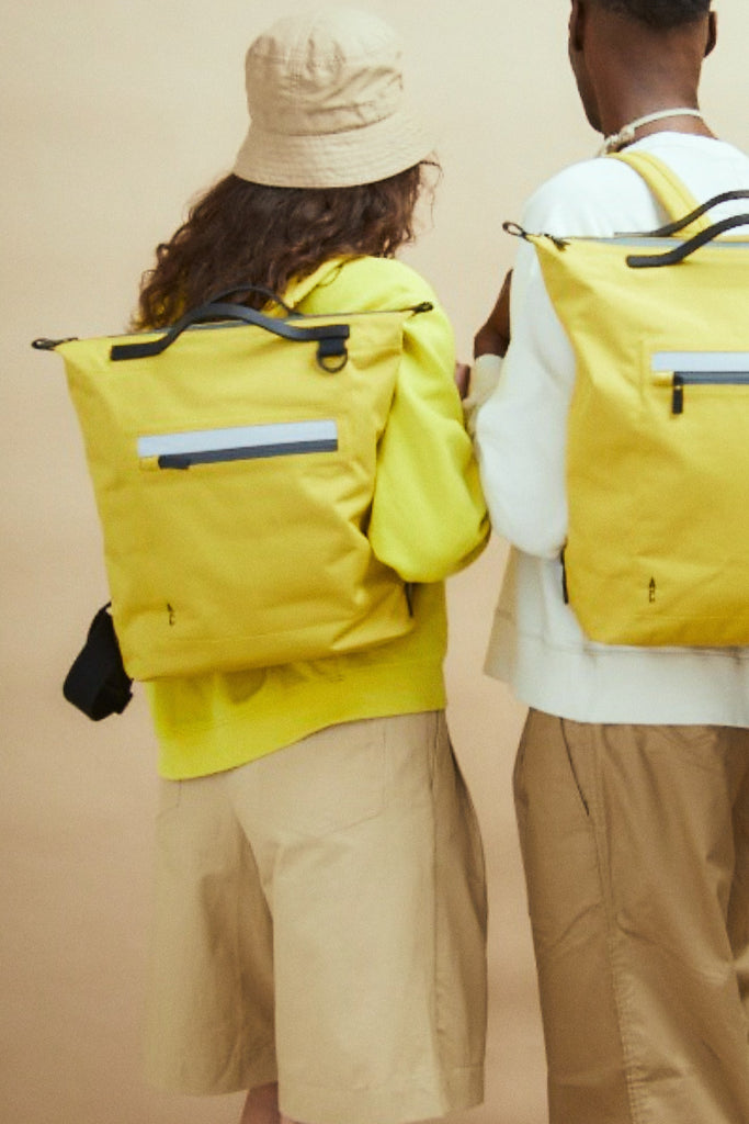 Hoy Travel Cycle Recycled Backpack in Lemon