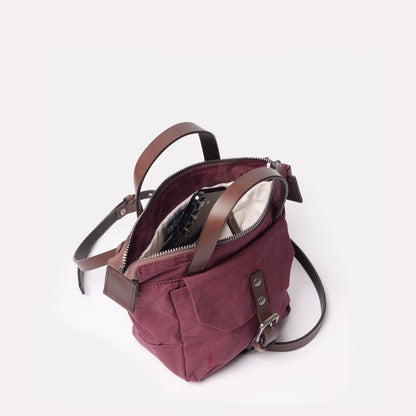 Squat 2.0 Waxed Cotton Mini Crossbody Bag in Grape