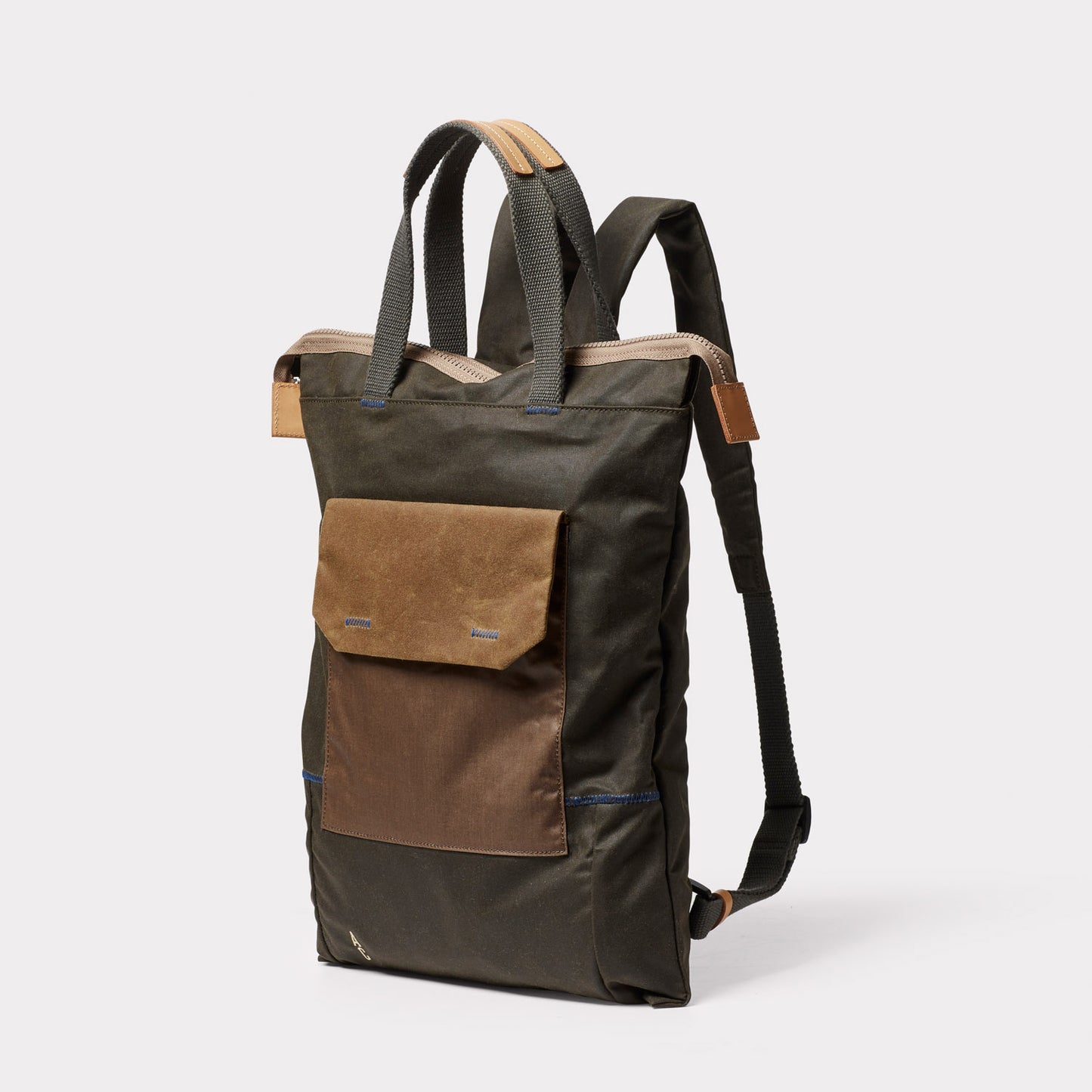 Harry WUW Waxed Cotton Backpack in Brown