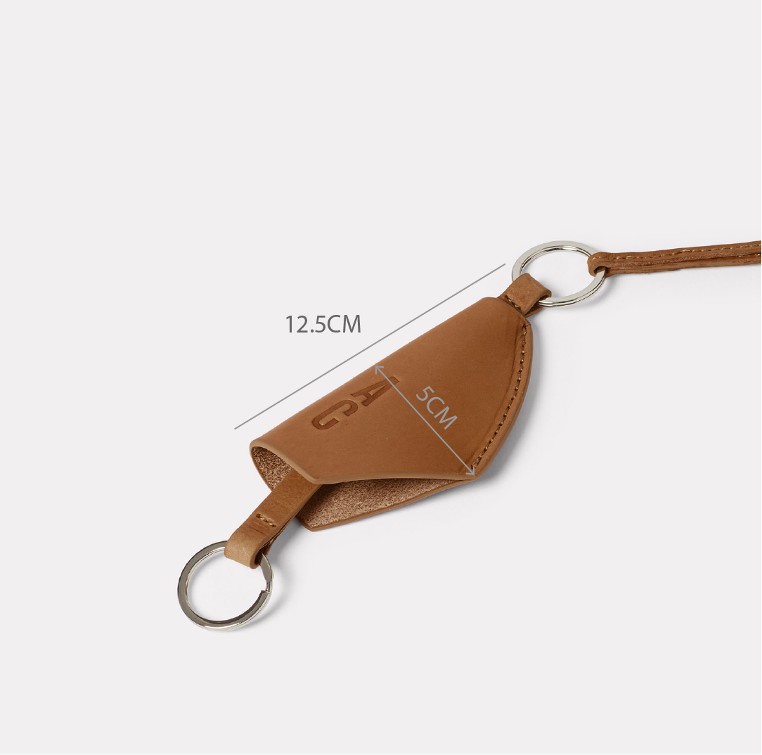 Kevin WUW Leather Key Lanyard in Tan