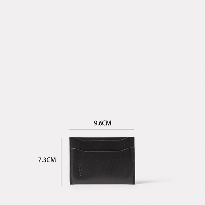 Pete Leather Card Holder in Black