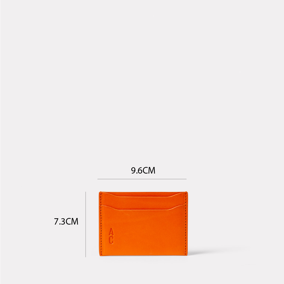 Pete Leather Card Holder in Flame