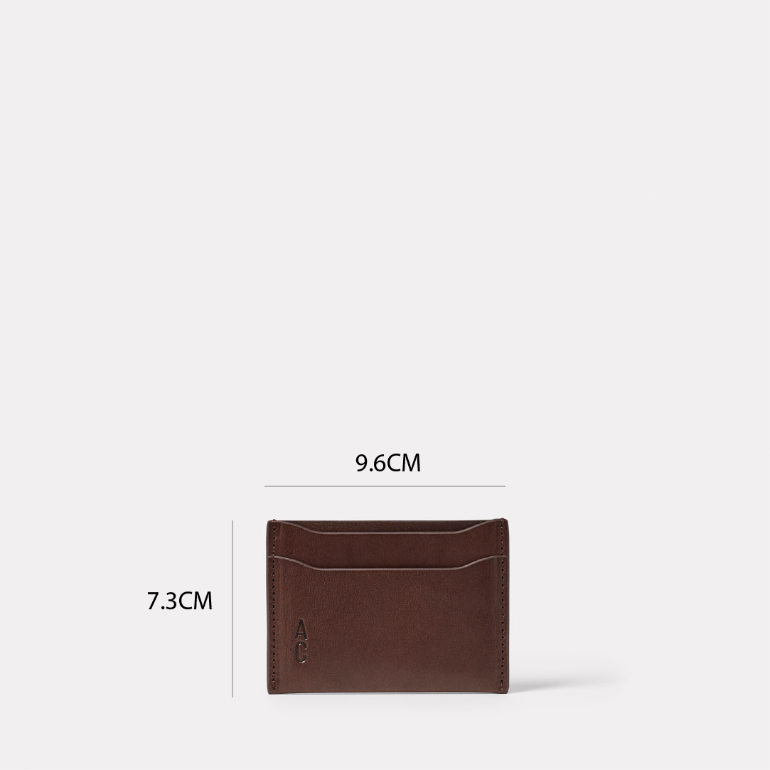 Pete Leather Card Holder in Bog