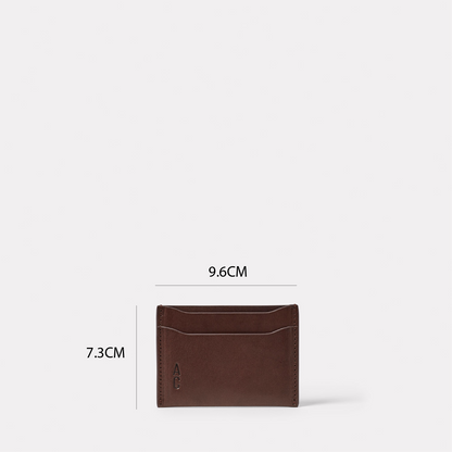 Pete Leather Card Holder in Bog