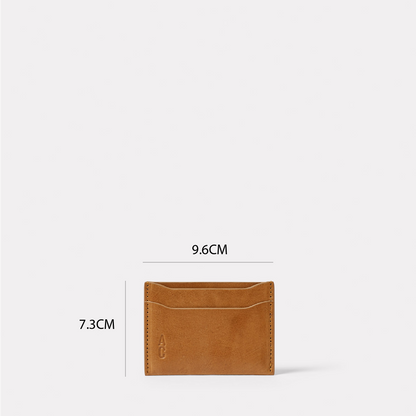 Pete Leather Card Holder in Tan