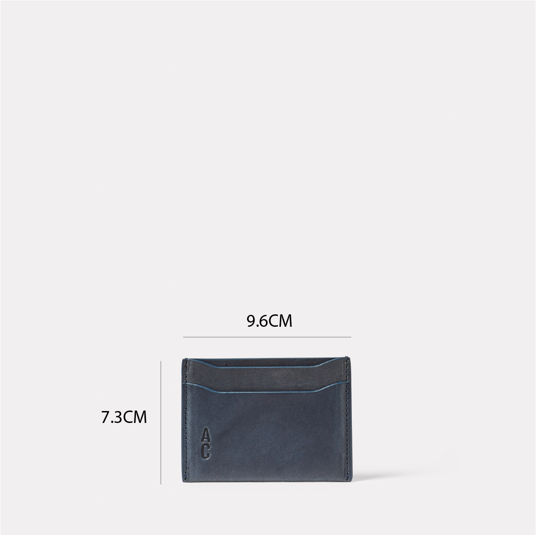 Pete Leather Card Holder in Teal