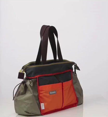 Maxi Changing Holdall Bag in Steel