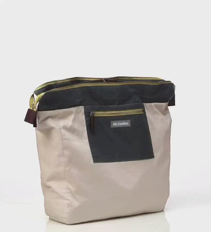 Frank Large Waxed Cotton Backpack in Steel