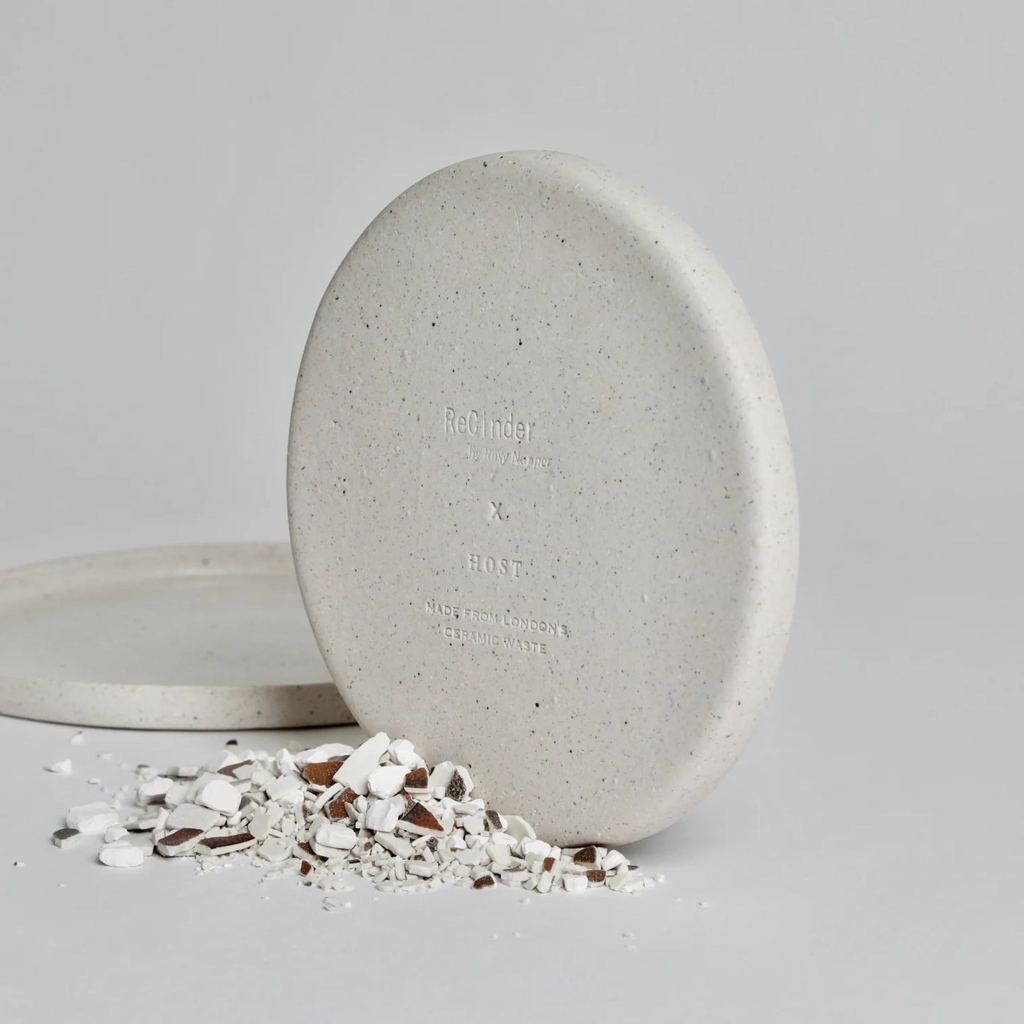 ReCinder Side Plate | made from 100% fired scrap from the ceramic industry