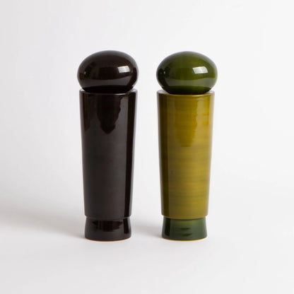 Small Salt Grinder or Pepper Mill in Black | made from non-toxic natural materials