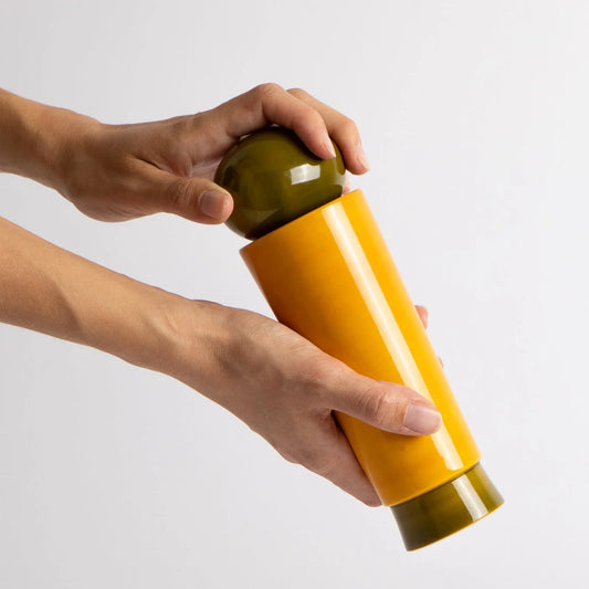 Small Salt Grinder or Pepper Mill in Yellow | made from non-toxic natural materials