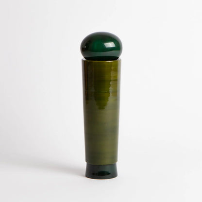 Tall Salt Grinder or Pepper Mill in Dark Green | made from non-toxic natural materials