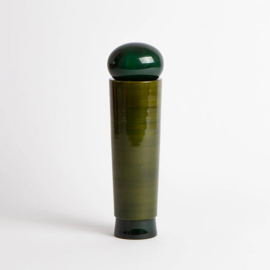 Tall Salt Grinder or Pepper Mill in Dark Green | made from non-toxic natural materials