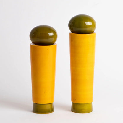 Small Salt Grinder or Pepper Mill in Yellow | made from non-toxic natural materials