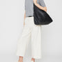 Cleve Large Calvert Leather Shoulder Bag in Black