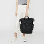 Fin Waxed Cotton Rucksack in Brick-TALL RUCKSACK-Ally Capellino-Ally Capellino