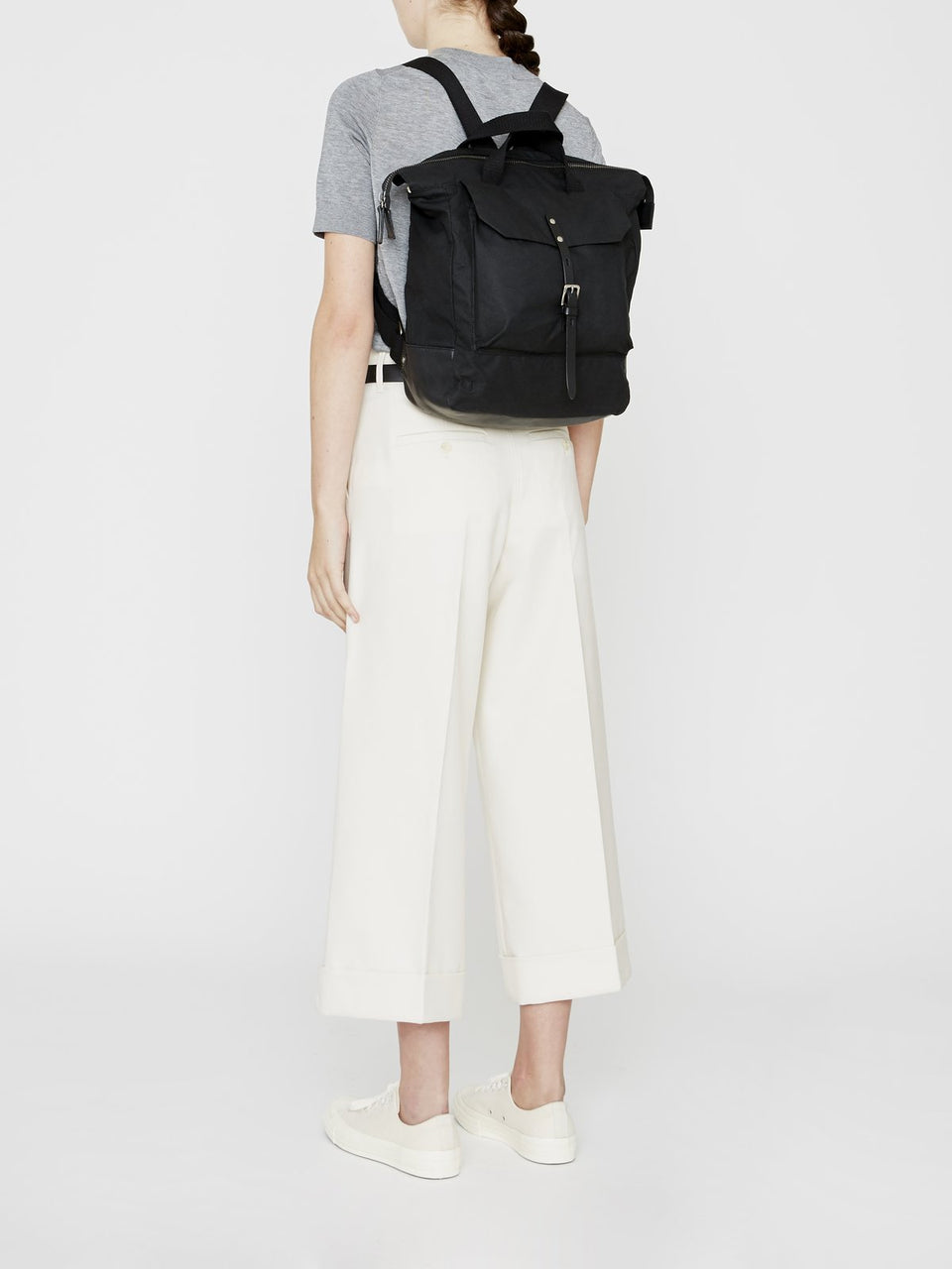 Frances Waxed Cotton Rucksack in Brick