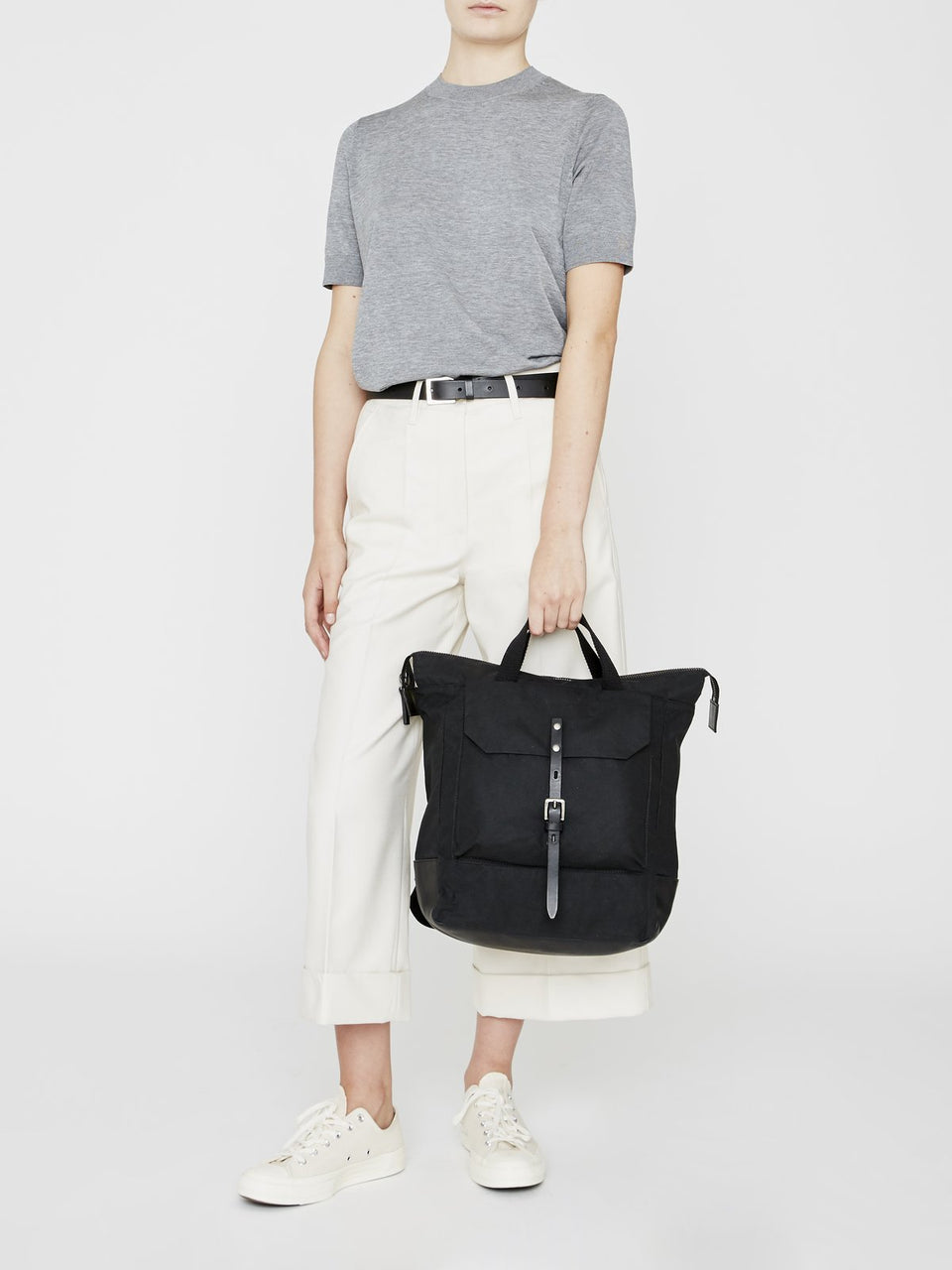 Frances Waxed Cotton Rucksack in Brick