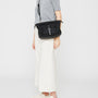 Francesca Waxed Cotton Crossbody Bag in Black-CROSS BODY-Ally Capellino-Ally Capellino