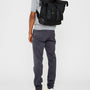 Frank Large Waxed Cotton Rucksack in Black-RUCKSACK-Ally Capellino-Ally Capellino