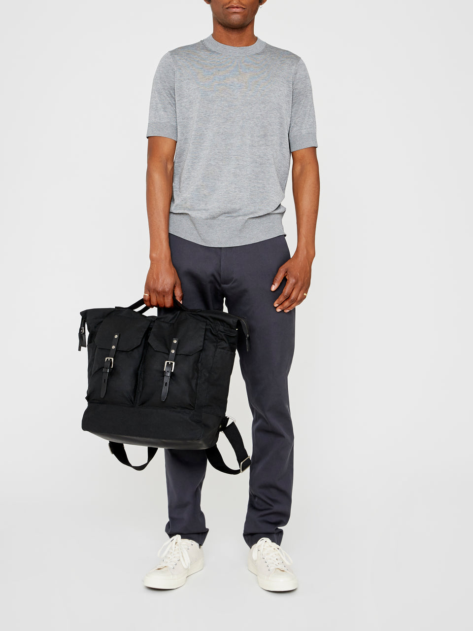 Frank Large Waxed Cotton Rucksack in Cumin