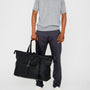 Freddie Waxed Cotton Holdall in Black-HOLDALL-Ally Capellino-Ally Capellino