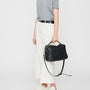 SS19, womens, leather, black, crossbody, black leather, leather crossbody, black leather crossbody, crossbody bag, black crossbody bag, shoulder bag, 