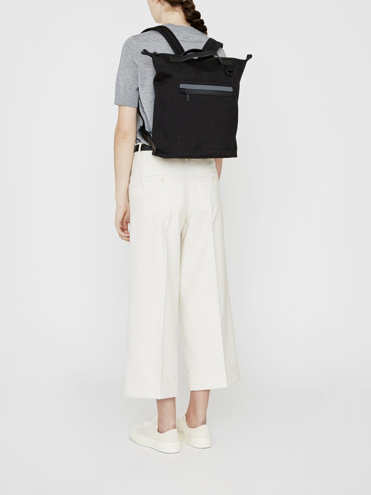 Mini Hoy Travel Cycle Recycled Rucksack in Black Ally Capellino