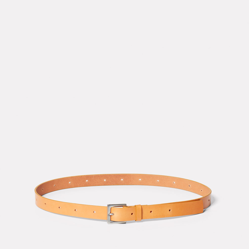 Arty Leather Belt in Light Tan