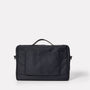 Brian Granular City Briefcase in Midnight-BRIEFCASE-Ally Capellino-cotton and nylon-blue-navy-midnight-travel bag