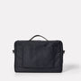 Brian Granular City Briefcase in Midnight-BRIEFCASE-Ally Capellino-cotton and nylon-blue-navy-midnight-travel bag