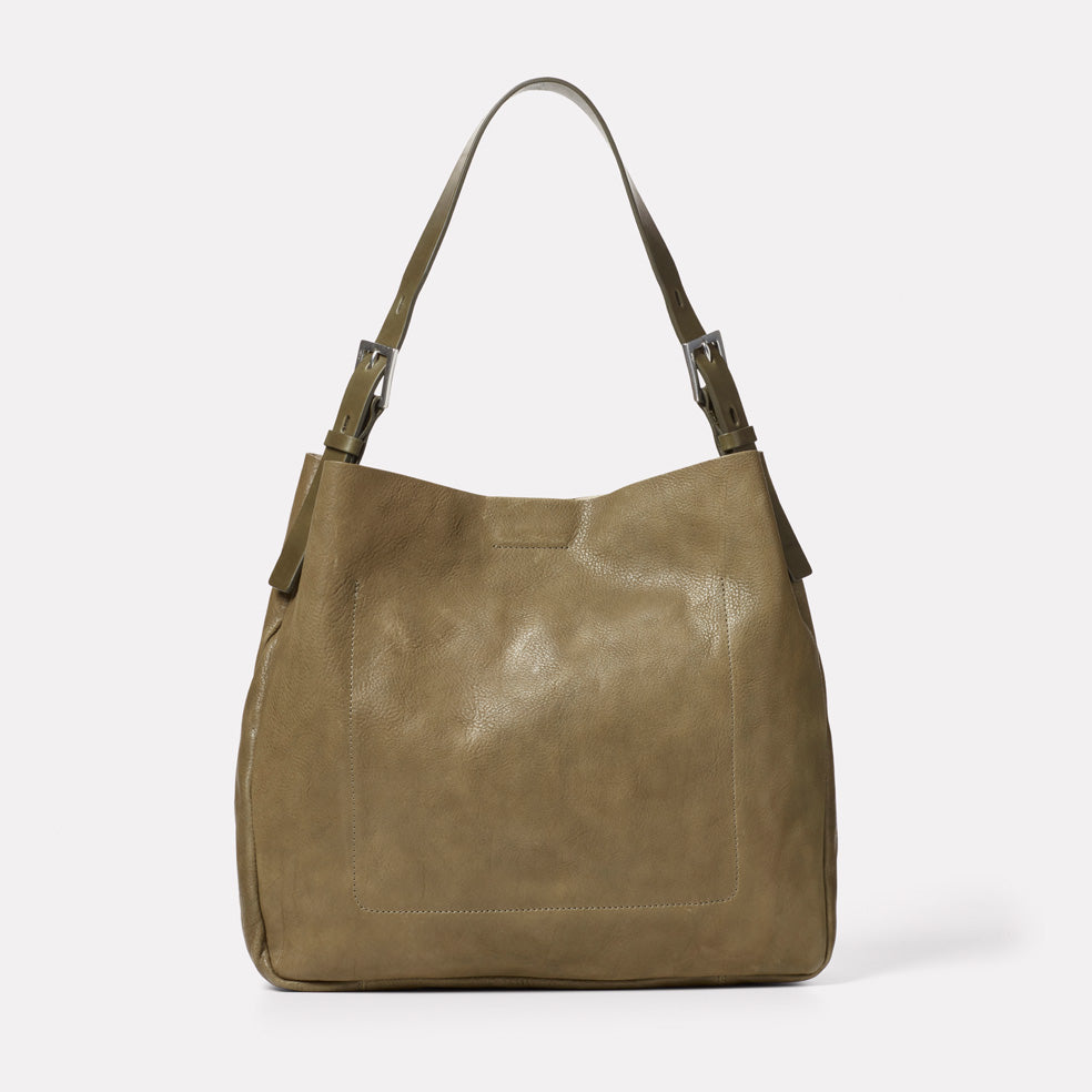 Cleve Calvert Leather Shoulder Bag in Moss