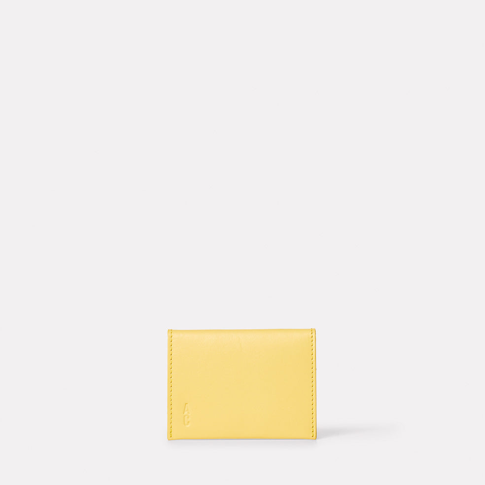 Fletcher Leather Card Holder in Yellow