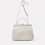 Frida Soft Frame Bag in Grey-LARGE FRAME-Ally Capellino-Ally Capellino-Grey-Grey Leather