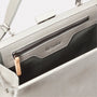 Frida Soft Frame Bag in Grey-LARGE FRAME-Ally Capellino-Ally Capellino-Grey-Grey Leather