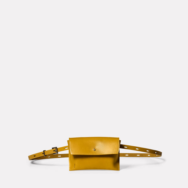 Hild Purse on a Belt in Mustard Front