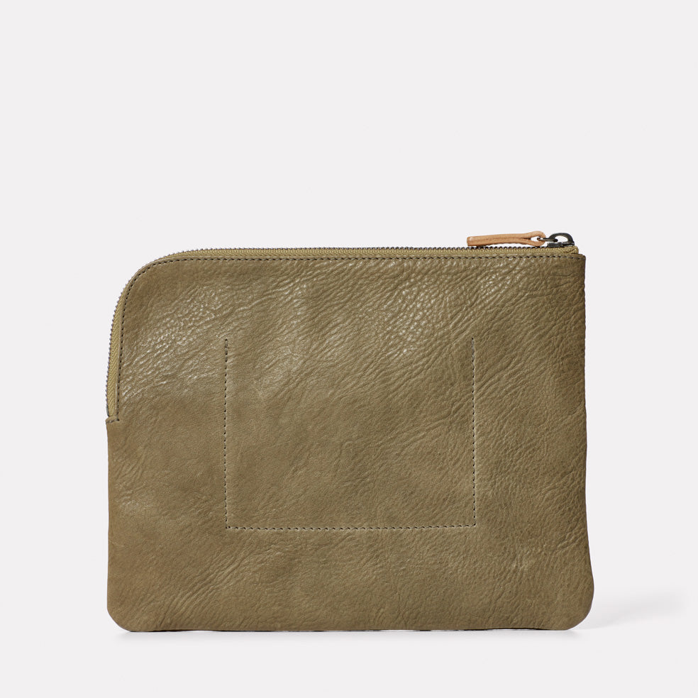 Hocker Large Leather Purse in Moss