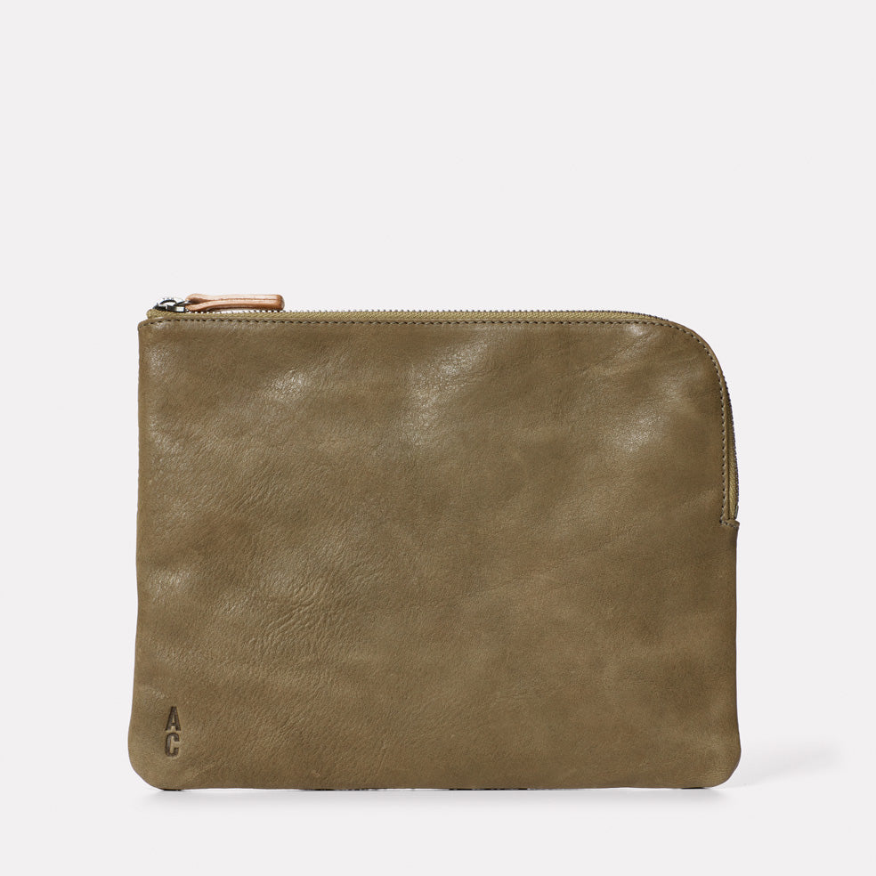 Hocker Large Leather Purse in Moss