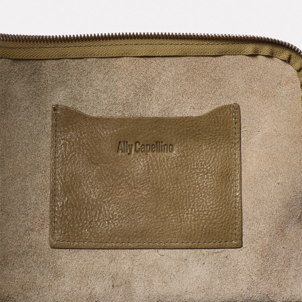 Hocker Large Leather Purse in Moss