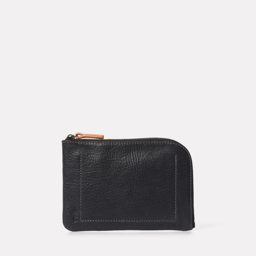 Hocker Medium Leather Purse in Old Black