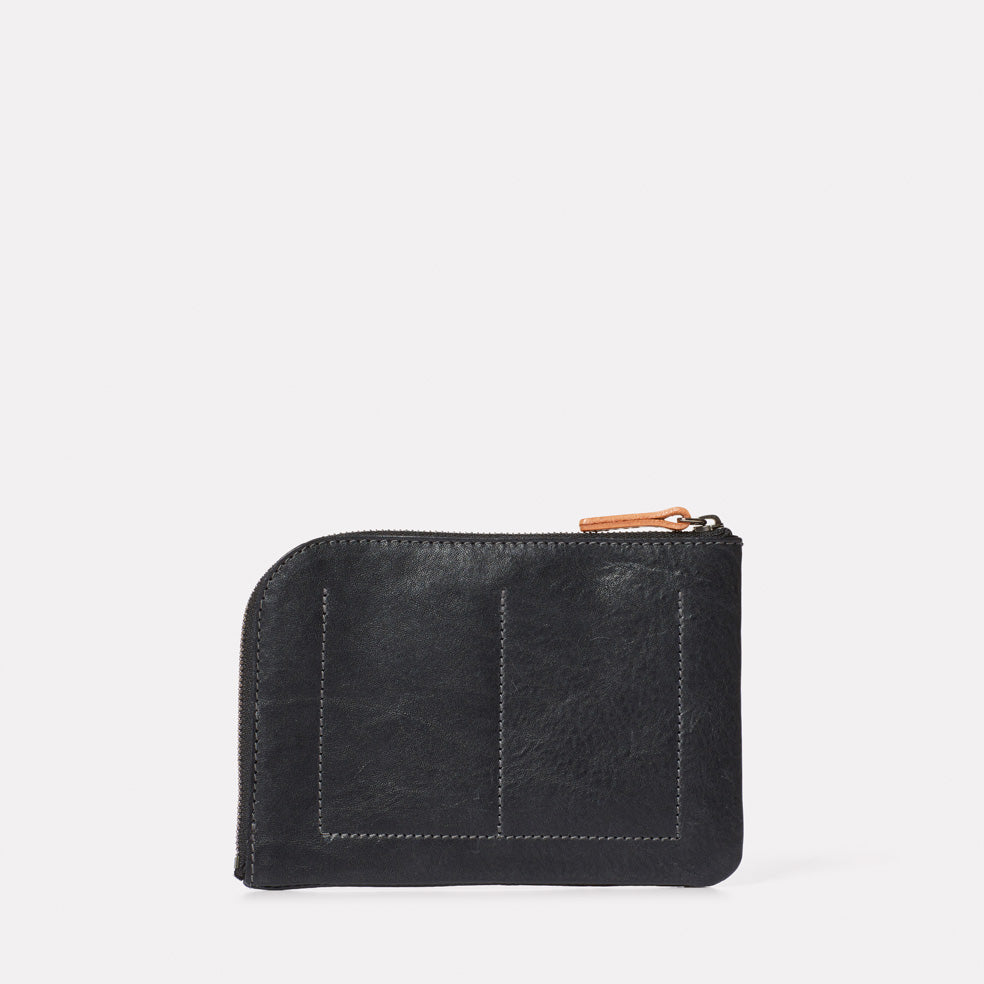 Hocker Medium Leather Purse in Old Black