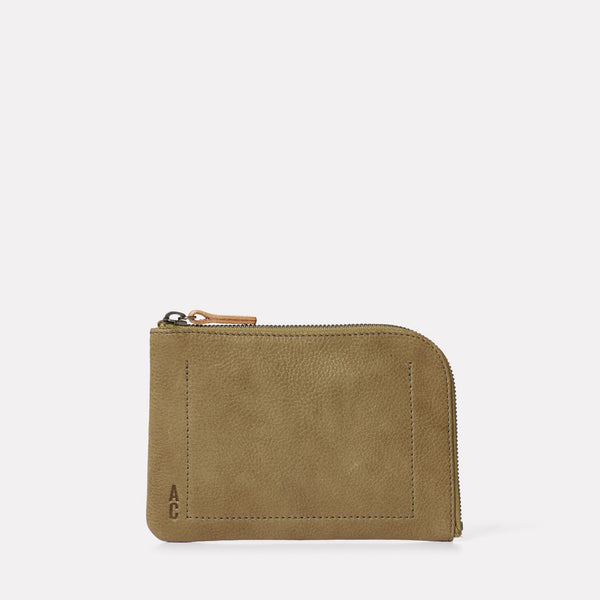 Hocker Medium Leather Purse in Moss-MEDIUM POUCH-Ally Capellino-Ally Capellino