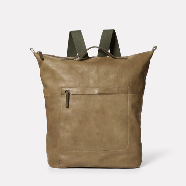 Hoy Leather Backpack in Moss-RUCKSACK-Ally Capellino-moss-green leather-olive leather-green-calvert leather-leather