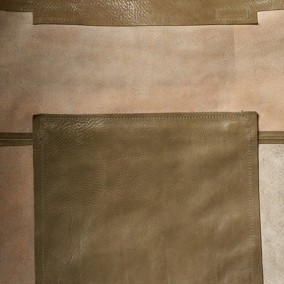 Hoy Leather Backpack in Moss